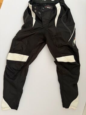 BILT Youth Black and White Moto Pants